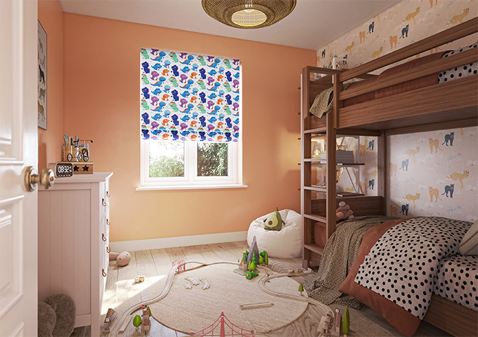 Roarsome, Multi - Twist&Fit Roman Blind - Image 6